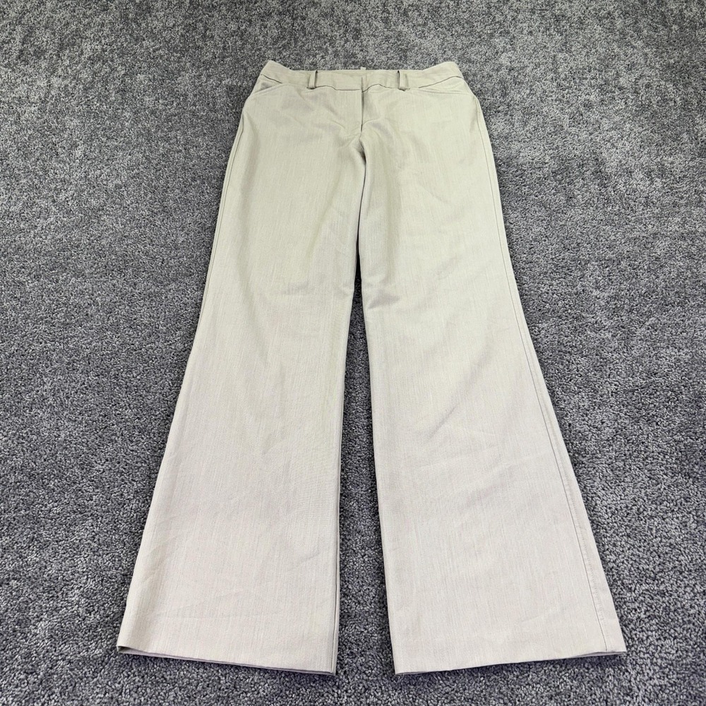 Worthington Pants Womens 12 Tall Beige Wide Leg Modern Fit Stretch Dress Work